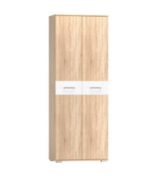 Шкаф 2-х створчатый Бьянка, Сонома / Белый глянец